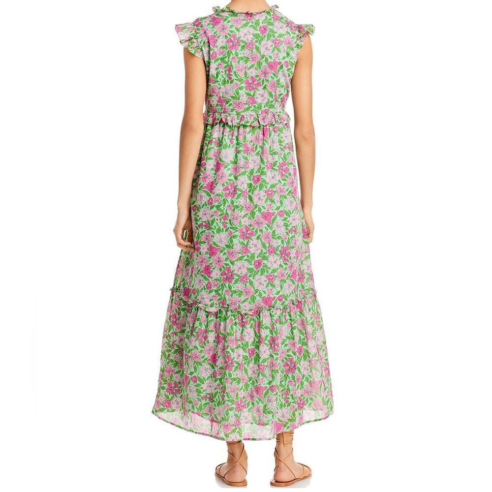 Banjanan Constance Floral Print Ruffled Dress, Patina, NWT, Size S - Picture 2 of 11